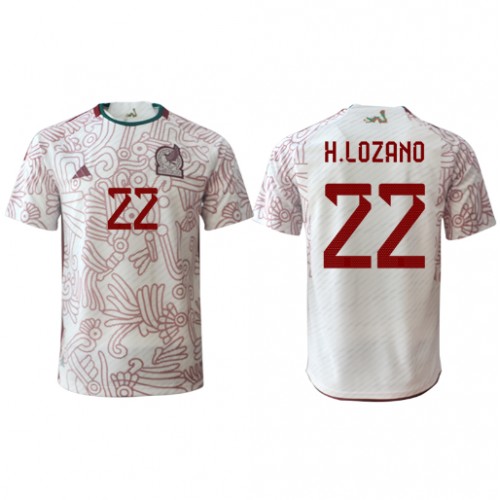 Echipament fotbal Mexic Hirving Lozano #22 Tricou Deplasare Mondial 2022 maneca scurta